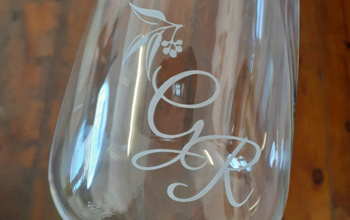 Sandblasted Wine Glasses
